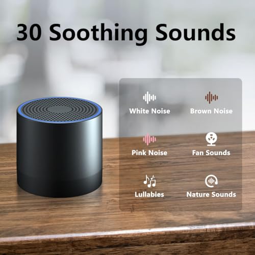 Hushing Portable Mini White Noise Machine Sound Machine with 30 Soothing Sounds for Newborn Kids Adults Rechargeable Sleep Brown Noise Machine with 4 Timers Memory Function for Travel Camping Home and Office - Image 2