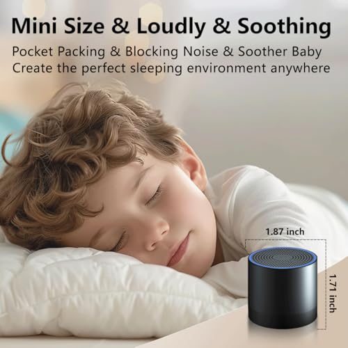 Hushing Portable Mini White Noise Machine Sound Machine with 30 Soothing Sounds for Newborn Kids Adults Rechargeable Sleep Brown Noise Machine with 4 Timers Memory Function for Travel Camping Home and Office - Image 4