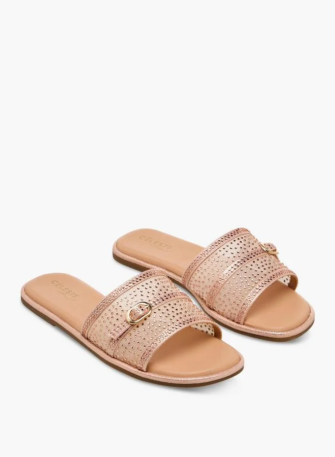 Celeste Girls Embellished Slide Sandals