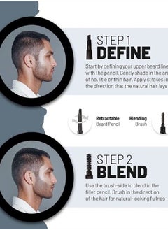 VOID Homme Beard Pencil Filler for Men (Black, Set of 4) Instant Beard Pen Kit for Full Beards, Easy Beard Pen Liner, VOID Beard Filler Pencil for Beard Filling Pen Kit & Waterproof Beard Pencil  - Image 3
