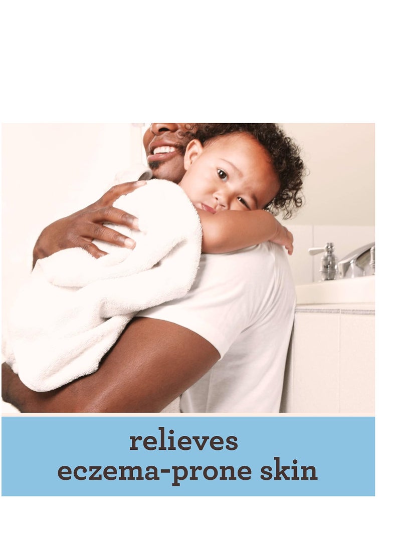 Aveeno Baby - كريم ترطيب علاج الأكزيما من أفينو بيبي، الشوفان الغروي الطبيعي وفيتامين ب5، يرطب ويخفف من جفاف الجلد المتهيج والحكة بسبب الأكزيما، خالٍ من البارابين والستيرويد، 12 أونصة سائلة - Image 1