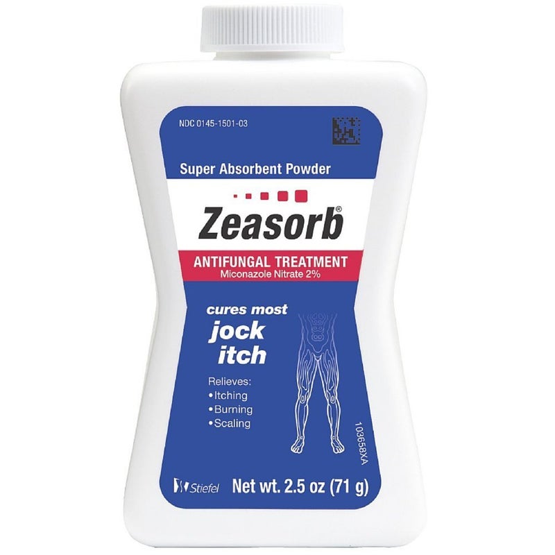 Zeasorb بودرة زيازورب-أف فائقة الامتصاص لعلاج الفطريات لالتهاب الفخذ 2.5 أونصة (عبوة من 2)