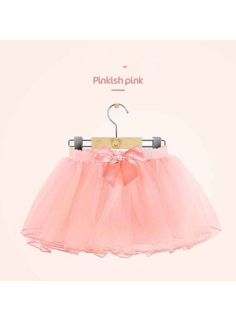 Loquat Children's Dance Practice Outfit Half Skirt Elastic Waist  Tutu Net Lace Princess Dress - Image 1
