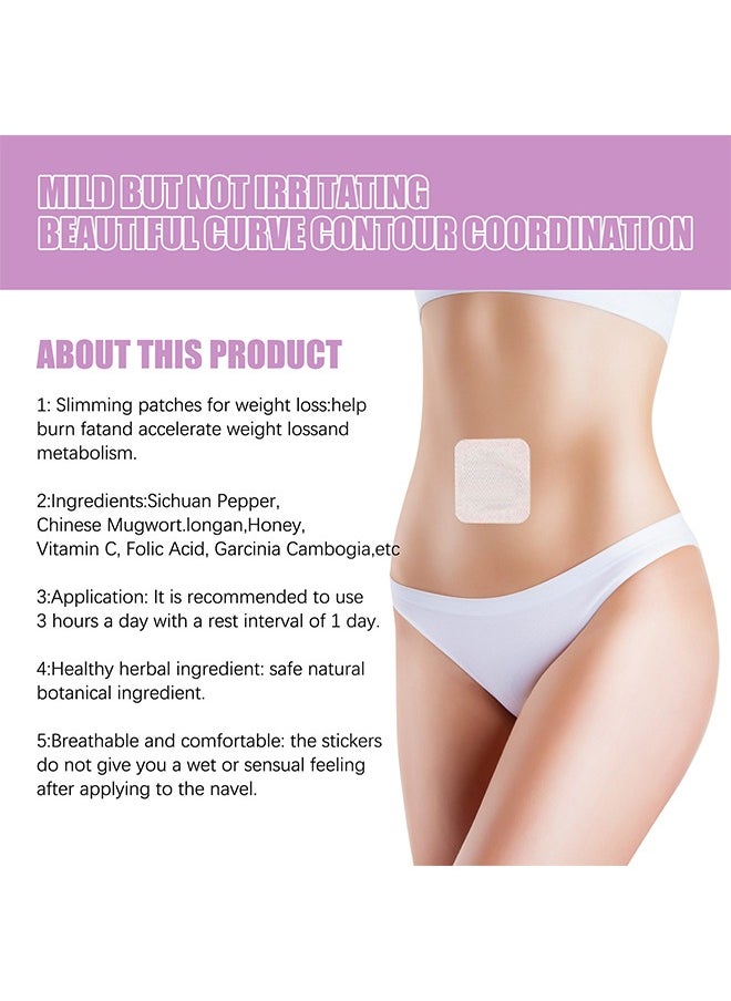 Jaysuing 30Pcs Weight Loss Sticker-Slim Patch Natural Herbal Essence Fat Burn Slim Body  Weight Slimming Patch, Safe and Effective, Help Detoxify Tone  - Image 3