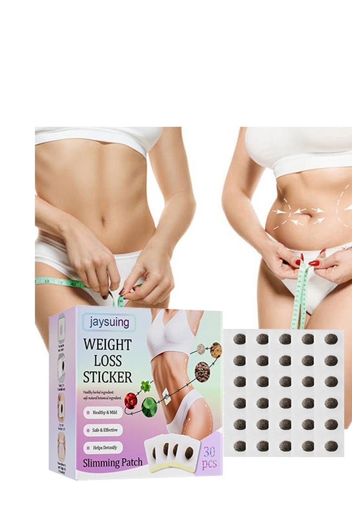 Jaysuing 30Pcs Weight Loss Sticker-Slim Patch Natural Herbal Essence Fat Burn Slim Body  Weight Slimming Patch, Safe and Effective, Help Detoxify Tone - Image 1