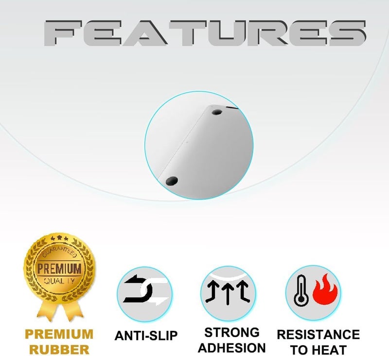 LeFix 12 x Rubber Silicone Feet Dot(Diameter:0.575inch/14.6mm) with Adhesive,Compatible with DELL,Asus,Lenovo,HP Laptop,Computer Case,Keyboard Riser,Appliance Feet,Multiple Purpose(Black) - Image 4