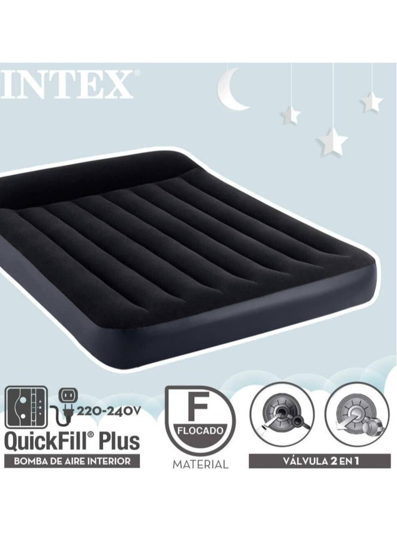 INTEX Full Pillow Rest Classic Air Bed with Fiber Technology – Comfortable Inflatable Mattress (191x137x25 cm) - Image 3