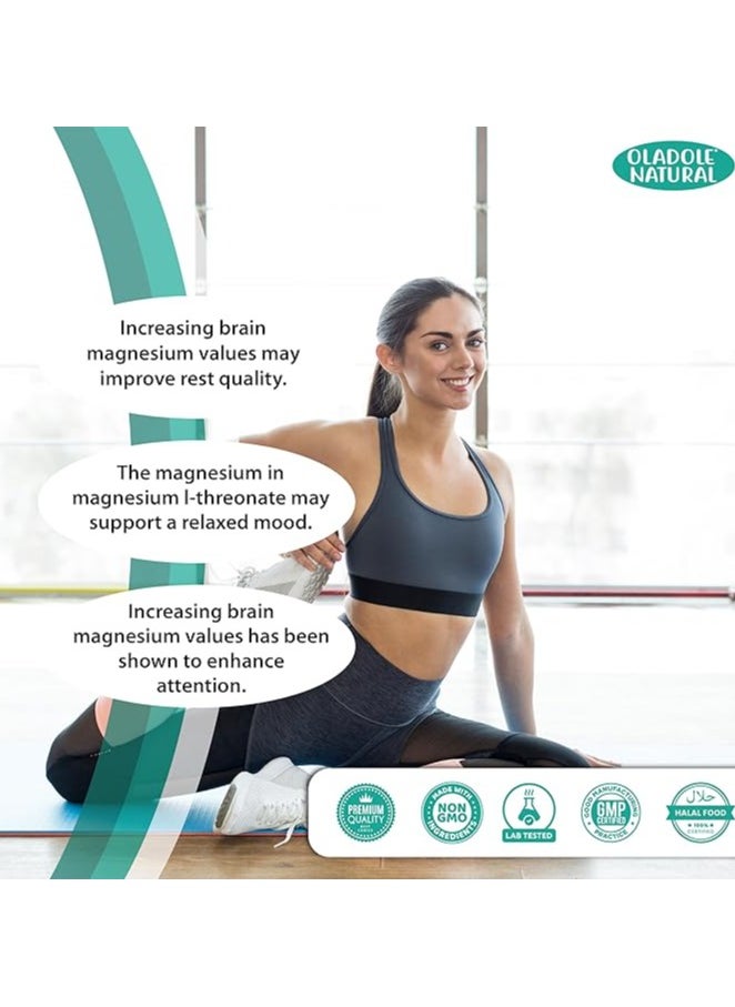 Oladole Natural - Oladole Natural Magnesium L-Threonate - 90 Capsules | Cognitive Function Support, Memory & Learning, Promotes Brain Health | Nervous System Support | Magnesium for Better Sleep, Memory & Attention - Image 1