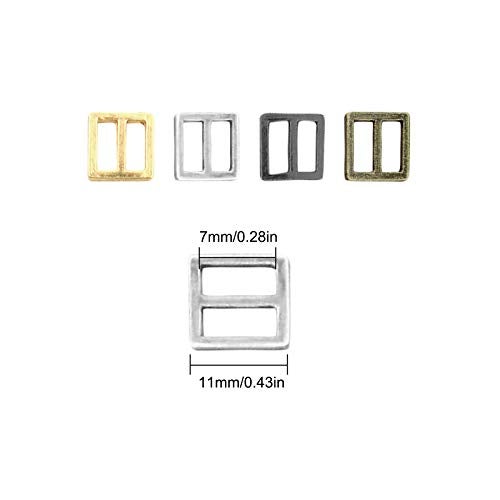 NObranded no-branded Sewing Mini Buckles, 100pcs Metal Button DIY Patchwork Buckle Handmade Craft Accessories for Doll Clothes Shoes Bags Belt (7mm) - Image 4