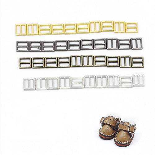 NObranded no-branded Sewing Mini Buckles, 100pcs Metal Button DIY Patchwork Buckle Handmade Craft Accessories for Doll Clothes Shoes Bags Belt (7mm) - Image 5