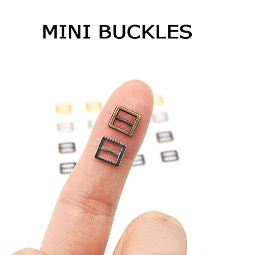 NObranded no-branded Sewing Mini Buckles, 100pcs Metal Button DIY Patchwork Buckle Handmade Craft Accessories for Doll Clothes Shoes Bags Belt (7mm) - Image 2