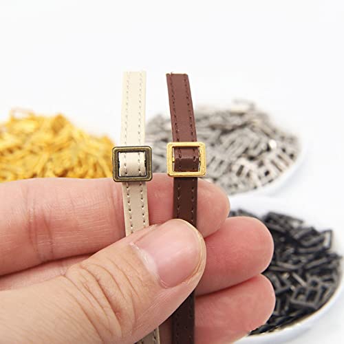 NObranded no-branded Sewing Mini Buckles, 100pcs Metal Button DIY Patchwork Buckle Handmade Craft Accessories for Doll Clothes Shoes Bags Belt (7mm) - Image 3