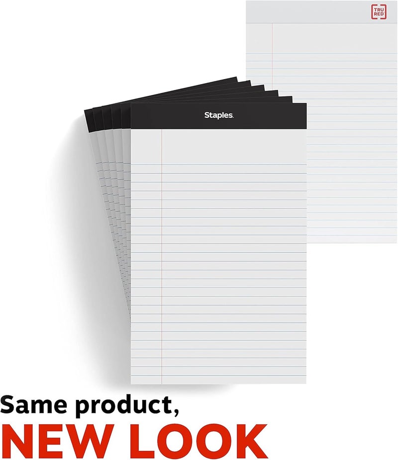 Staples Tru Red Dual Standard Narrow Ruled Jr Pad Assorted Colors Parent - Image 1