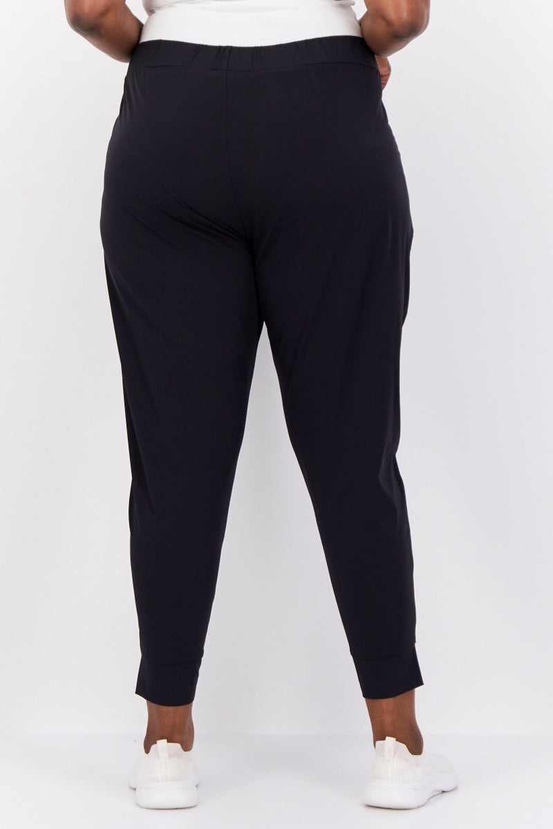 Nike Women Plus Size Brand Logo Training Pants, Black - Image 3