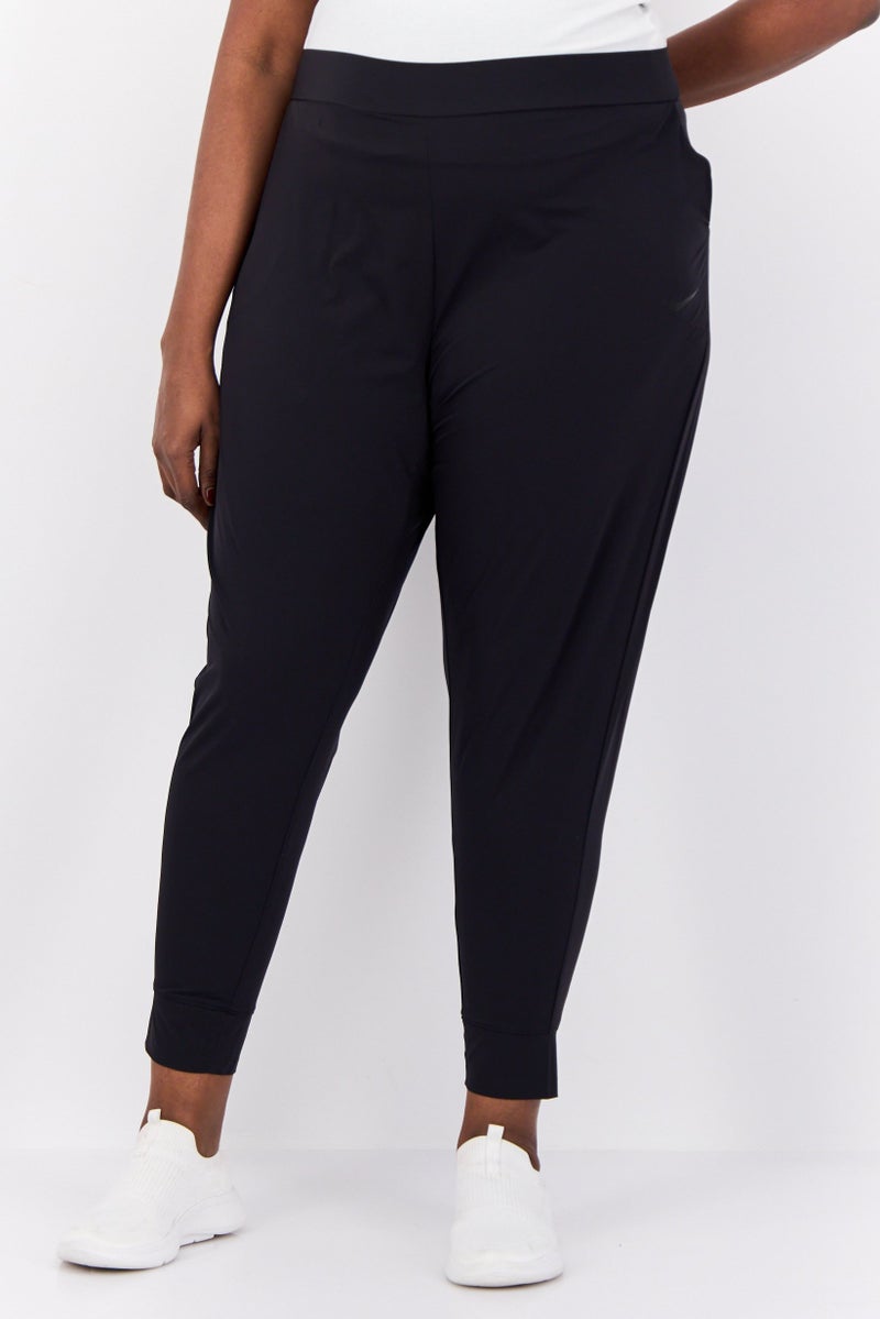 Nike Women Plus Size Brand Logo Training Pants, Black - Image 1