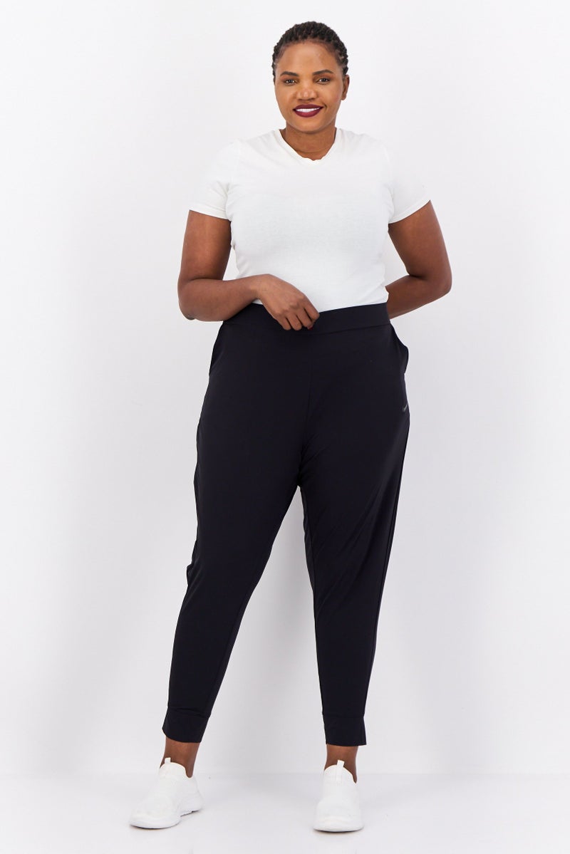 Nike Women Plus Size Brand Logo Training Pants, Black - Image 4