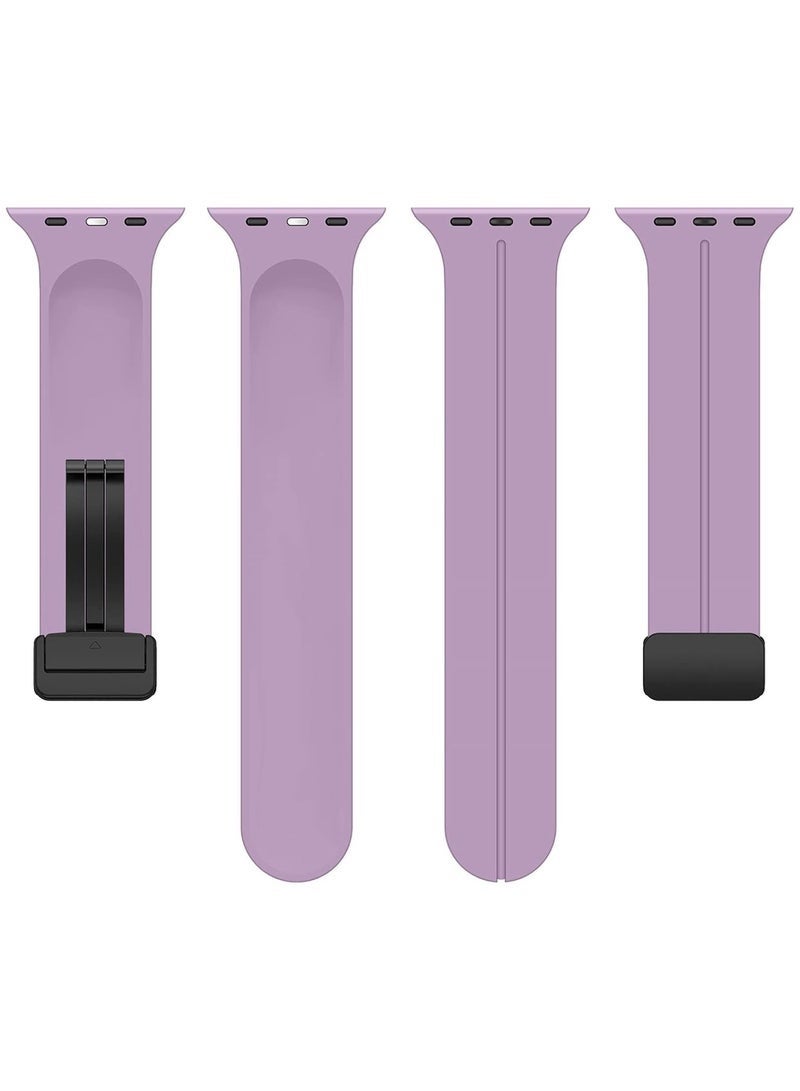 DUSALA Magnetic Silicone Watch Band 38mm/40mm/41m Quick Release Strap for Men & Women Soft Skin Friendly Sport Replacement Band for Smartwatch & Analog Watches Durable, Waterproof, Magnetic Folding Clasp for All-Day Comfort - Image 5