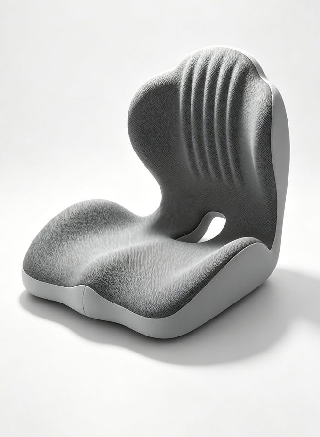 Ergonomic Shell-Shaped Integrated Seat Cushion for Enhanced Back Support and Long-Sitting Comfort - Image 2