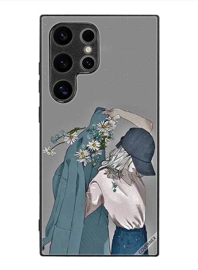 Covernex Protective Case Cover For Samsung Galaxy S24 Ultra Cap Girl Wearing Coat Art - Image 1