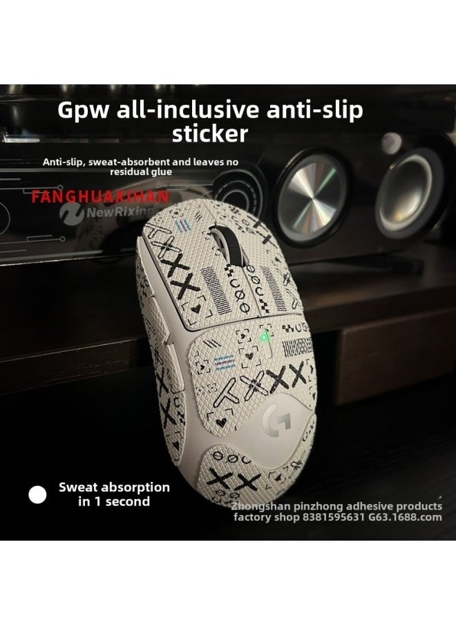 Generic - Anti-slip Mouse Stickers Logitech GPW One Or Two Generation GPROX Special All-inclusive Sweat-absorbent Anti-sweat Hand Stickers Lizard Skin-Color:gpw Second Generation [black Pikachu-full Package]] - Image 1