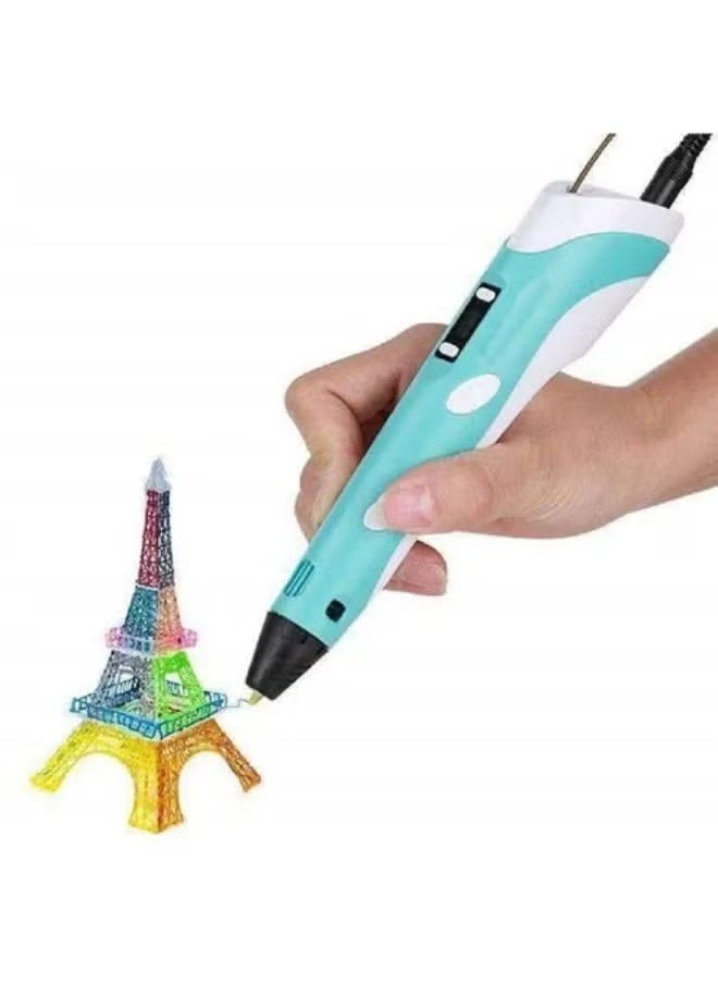 شوبي Intelligent 3d Pen With Led Display, 3d Printing Pen With Usb Charging,10 Colors Pla Filament Refills, Compatible Pla Abs,Perfect Arts Crafts Gift 