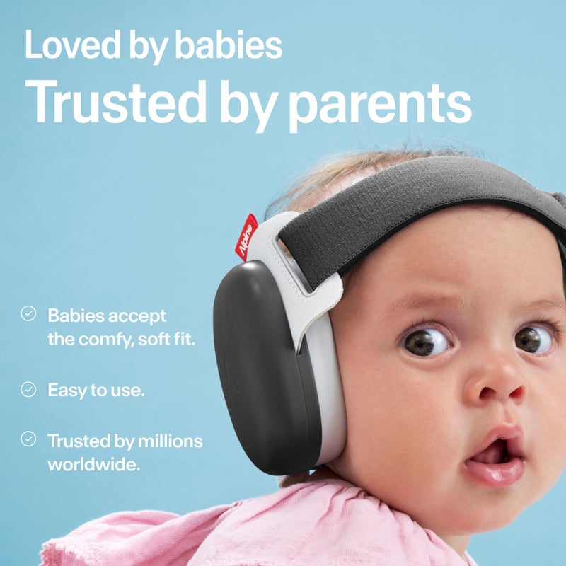 ALPINE HEARING PROTECTION Alpine Muffy Baby Comfort - Protects Hearing for Babies and Toddlers - CE & ANSI Certified - Unique Headband for Safe fit & Comfort - Multi-adjustable for Ages 3-48 Months, 24dB Sound Reduction, Black - Image 4