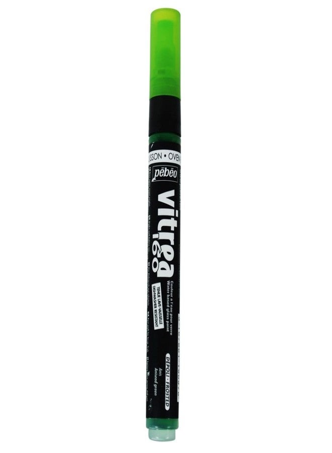 Pebeo Vitrea 160 Glass Paint Frosted Marker, Aniseed Green - Image 1