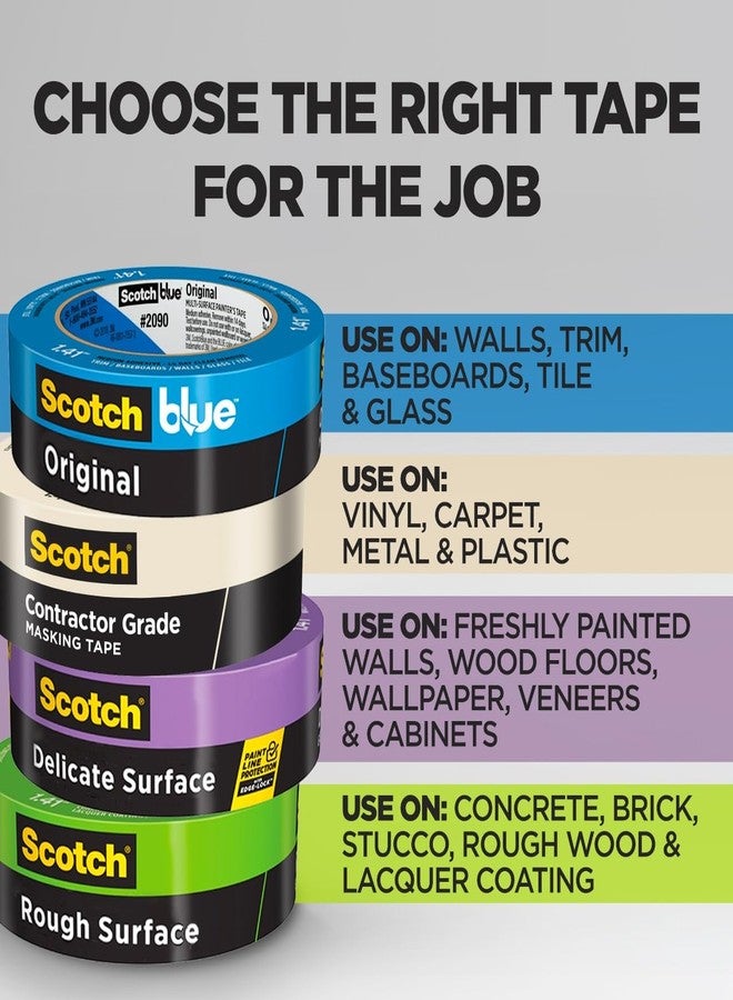 Scotch Painter's Tape Contractor Grade Masking Tape, 6 Rolls, 1.88 in x 60.1 yd, Holds to Surfaces For Up to 3 days, Removes Easily Without Leaving Sticky Residue, Interior & Exterior Use (2020-48TP6) - Image 3