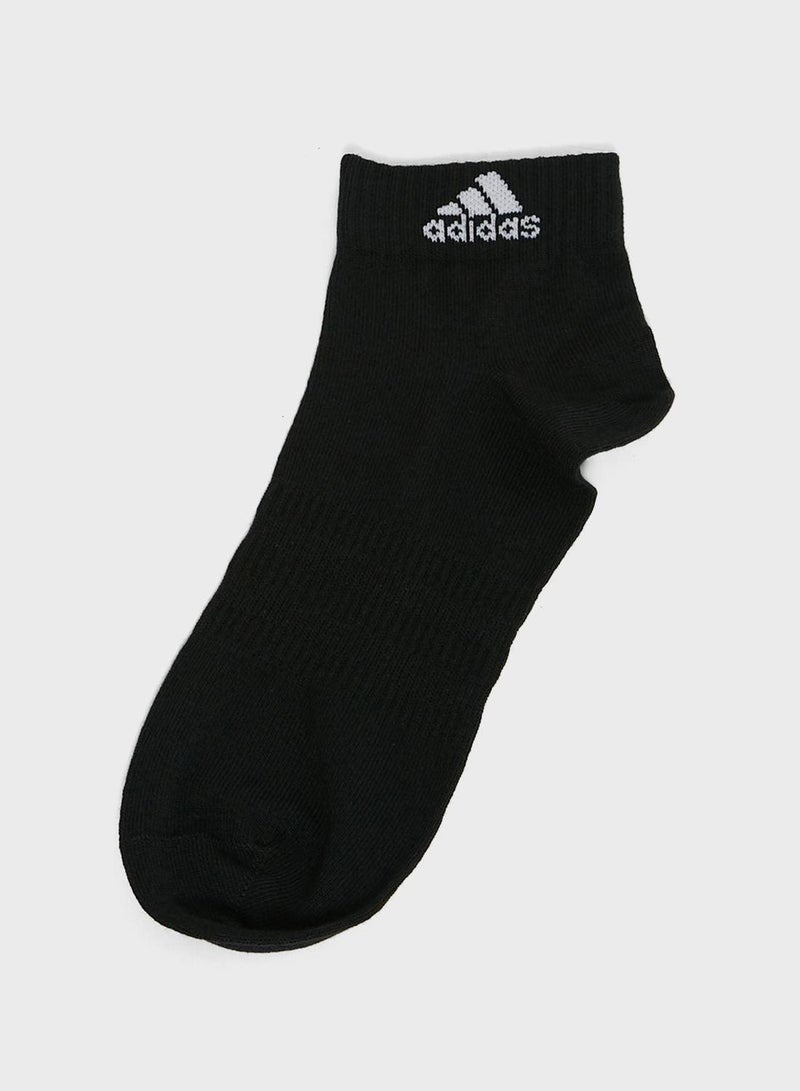 Adidas Thin & Light Sportswear Ankle Socks 3 Pair Pack - Image 2