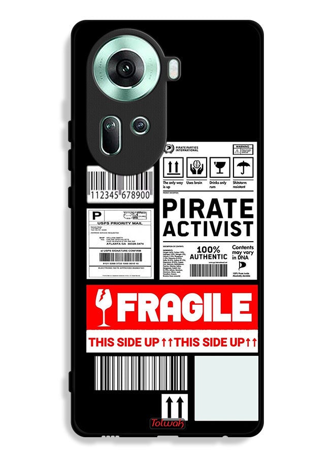 Tolwak Oppo Reno11 5G Protective Case Cover Private Activist Fragile Sticker - Image 1