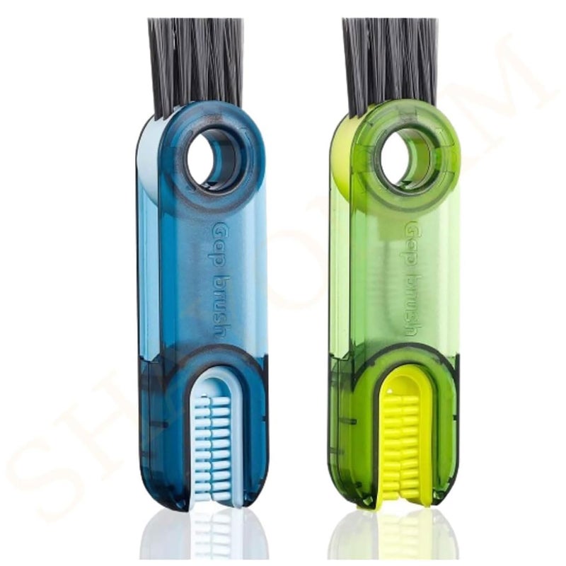 HMV MALL HMV MALL Plastic 3 in 1 Multifunctional Bottle Cleaning Brush Used for Bottle Cap,Cup Cleaner Brush Multipurpose Tool for Crevice,Windows,Groove,Lid,Straw,Gap (2)  - Image 1