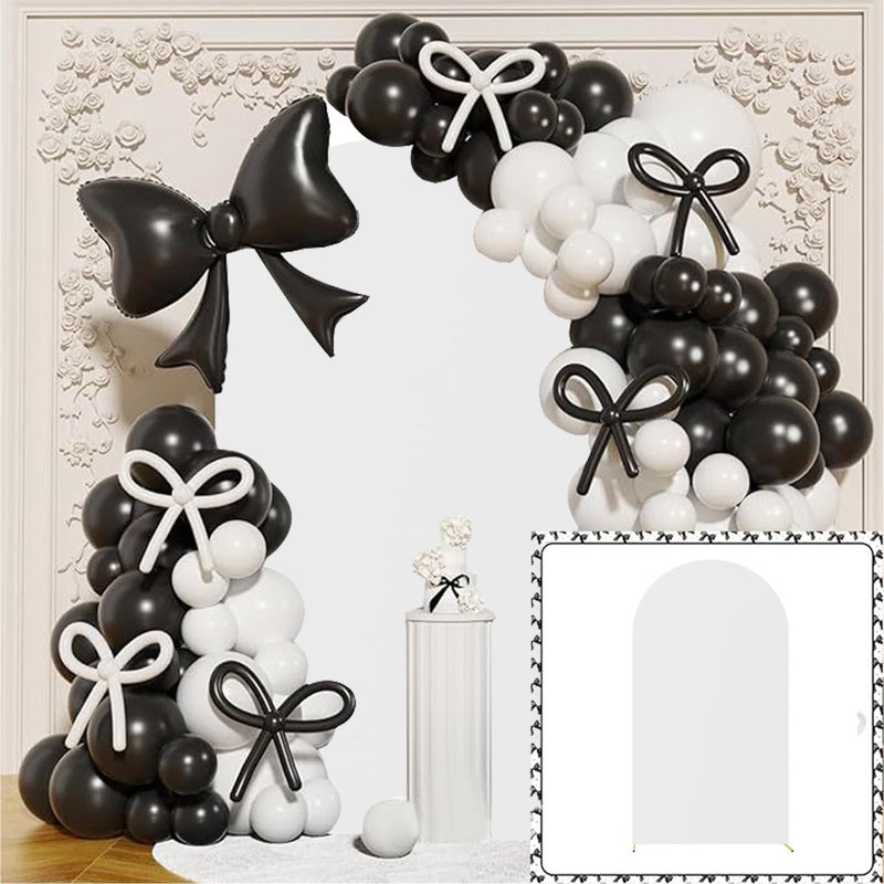 HAINARverS Wedding Arch Cover 7.2FT Spandex Fitted Stretchy Arch Stand Covers,2 Sided Round Top Chiara Backdrop Cover for Birthday Party Ceremony Banquet Baby Shower Arch Decoration(White) - Image 5