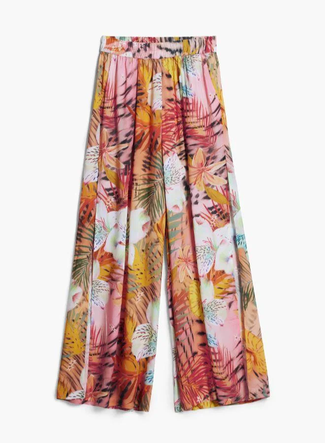 Desigual Pink Tropical trousers for Women | Best Price UAE