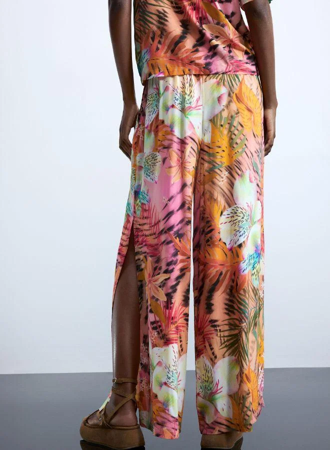 Desigual Pink Tropical trousers for Women | Best Price UAE