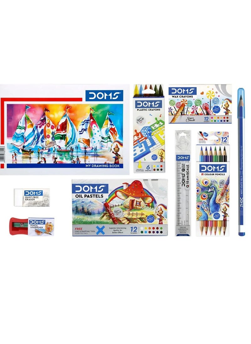 DOMS - 41-Piece Art Strokes Kit For School Assorted Colours - Image 1