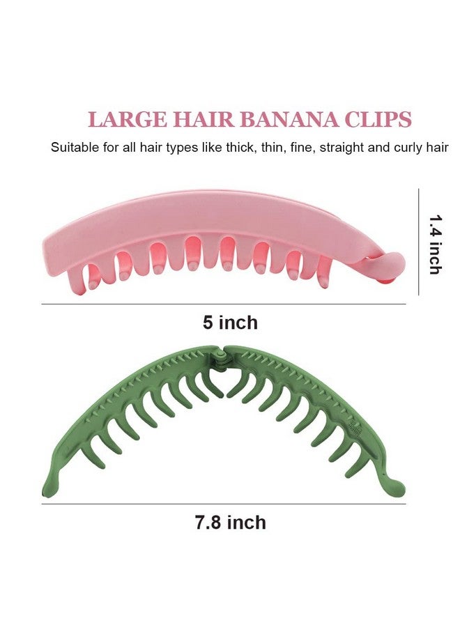 بيردوير مشبك شعر موز أكريليك مستورد مقاس كبير للنساء (متعدد الألوان) 6 قطع - Image 3
