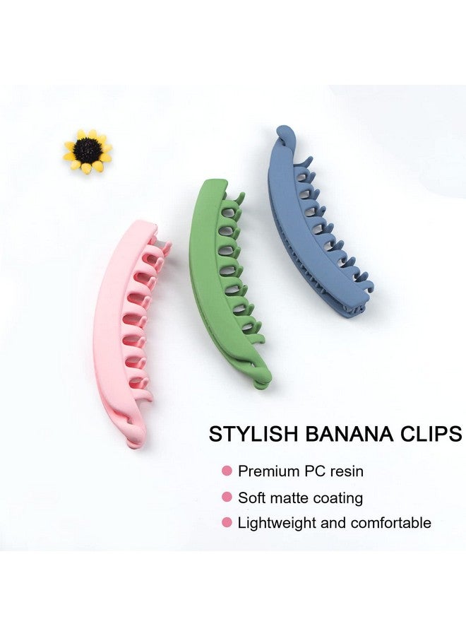 بيردوير مشبك شعر موز أكريليك مستورد مقاس كبير للنساء (متعدد الألوان) 6 قطع - Image 4