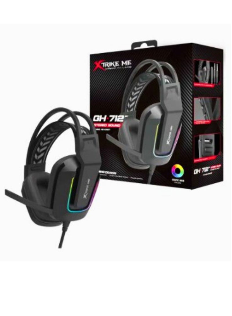XTRIKE ME GH712 RGB Gaming Headset 7.1 Surround Sound - Noise Cancelation Microphone - 50MM Drivers - Image 1
