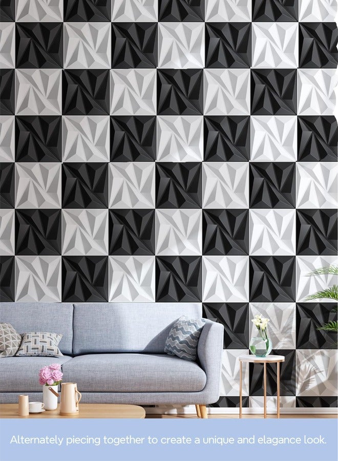 رات سو 12 حزمة لوحات حائطية ثلاثية الأبعاد للديكور الداخلي 30*30 سم PVC لوحات حائطية منقوشة باللون الأبيض لوحات حائطية لغرفة المعيشة خلفية التلفزيون  - Image 3