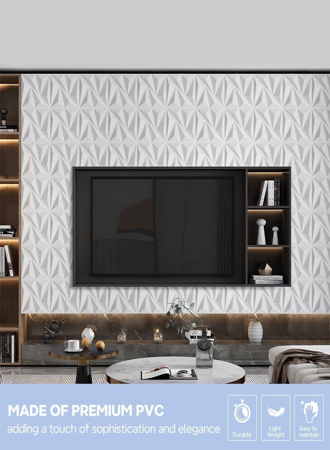 رات سو 12 حزمة لوحات حائطية ثلاثية الأبعاد للديكور الداخلي 30*30 سم PVC لوحات حائطية منقوشة باللون الأبيض لوحات حائطية لغرفة المعيشة خلفية التلفزيون  - Image 5