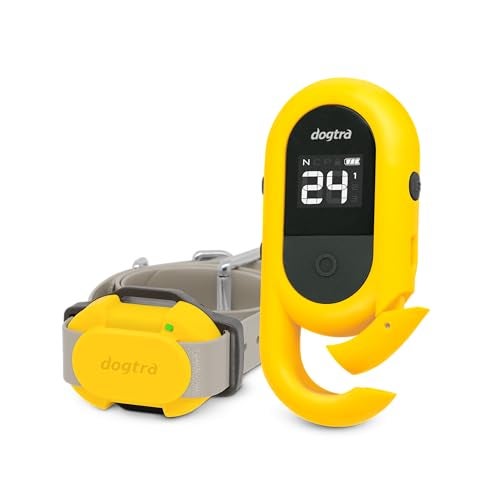 Dogtra CUE Yellow ECollar for Dogs Training Collar with Remote Training Made Easy for Everyday Dog Owners Gentle Vibration Custom Boost Waterproof Rechargeable 400Yard Range System - Image 1