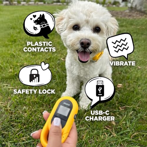 Dogtra CUE Yellow ECollar for Dogs Training Collar with Remote Training Made Easy for Everyday Dog Owners Gentle Vibration Custom Boost Waterproof Rechargeable 400Yard Range System - Image 3
