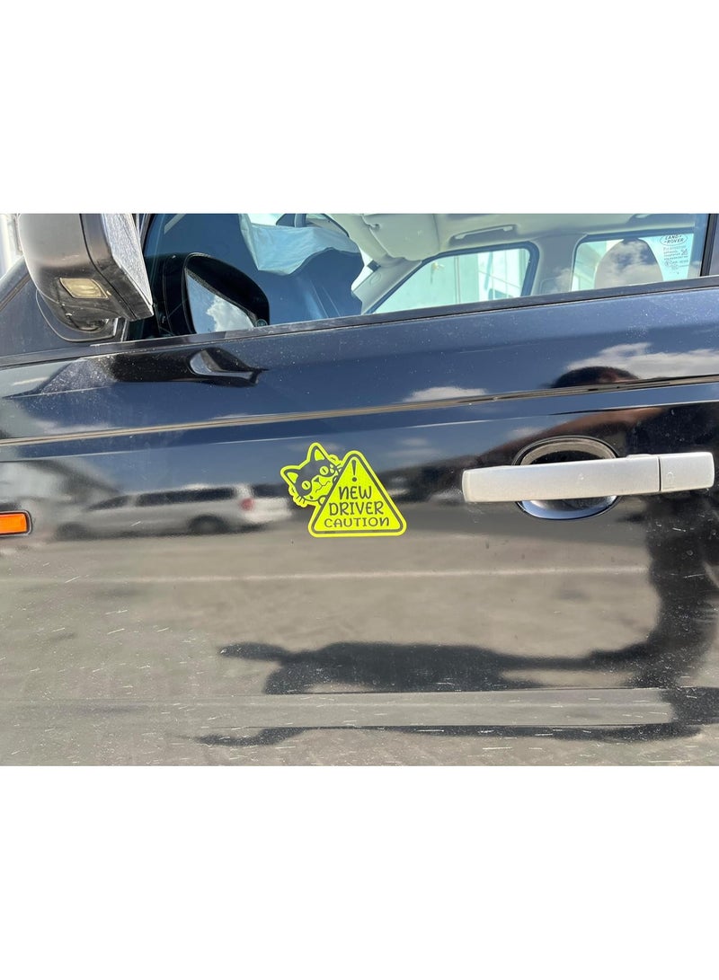 Rubik ملصق سيارة جديد مغناطيسي علامة مثلث مضحكة عاكسة للغاية قابلة للإزالة وإعادة الاستخدام قيادتي تخيفني أيضًا لسائقي السيارات SUV والفانات (يسار) - Image 5