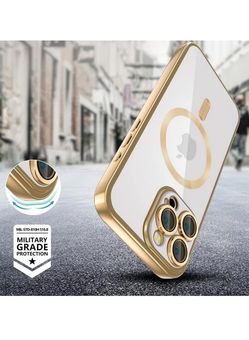ELTRAZONE Shiny Gold iPhone 16 Pro Case with MagSafe - Superior Shock and Scratch Protection - Image 2
