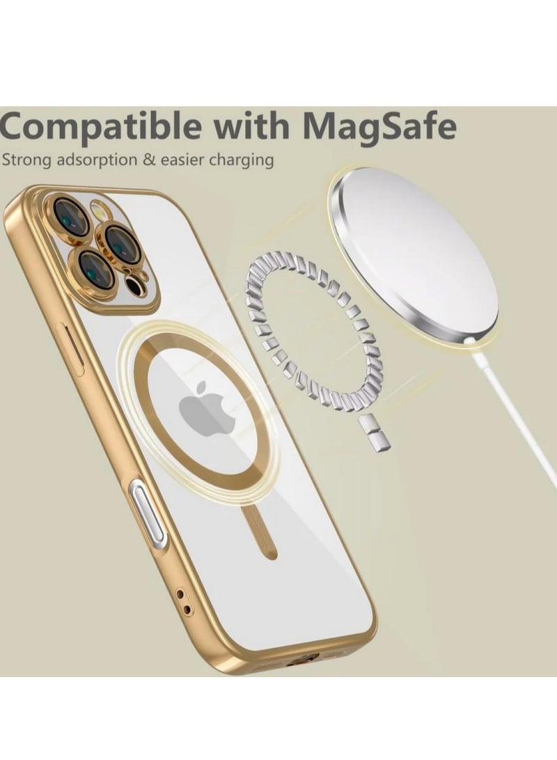 ELTRAZONE Shiny Gold iPhone 16 Pro Case with MagSafe - Superior Shock and Scratch Protection - Image 3