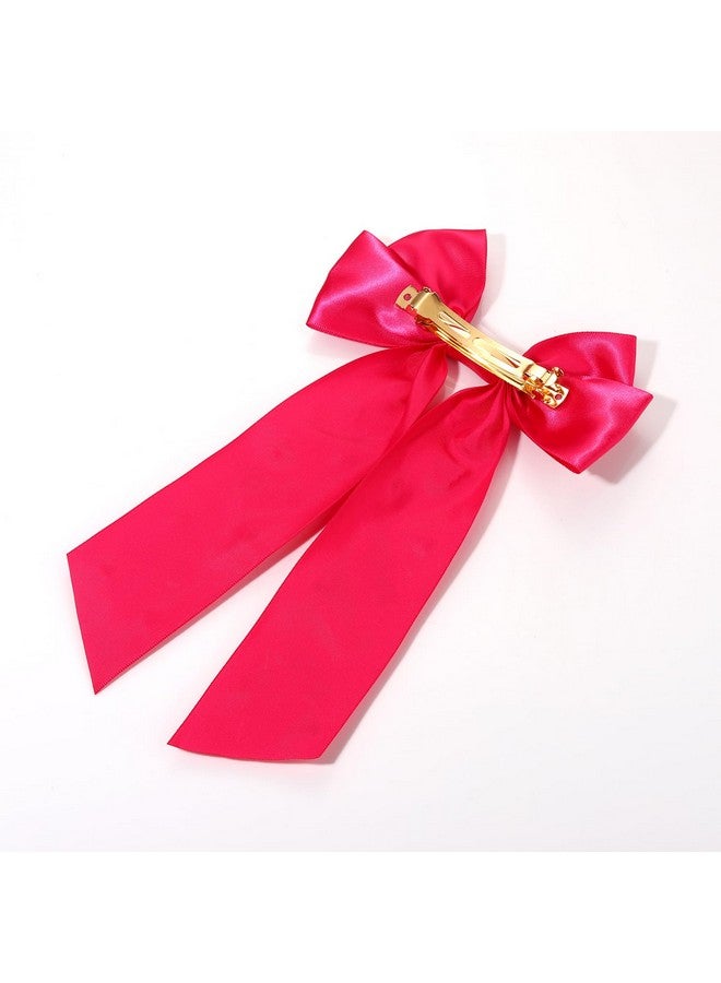 NVENF Birthday Hair Bows for Women Crown Birthday Girl Hair Bow Clips Crystal Pearl Star Jeweled Big Hair Bows Pink Bow Satin Hair Ribbons Birthday Hair Accessories Gifts Party Favors (Pattern B1) - Image 5