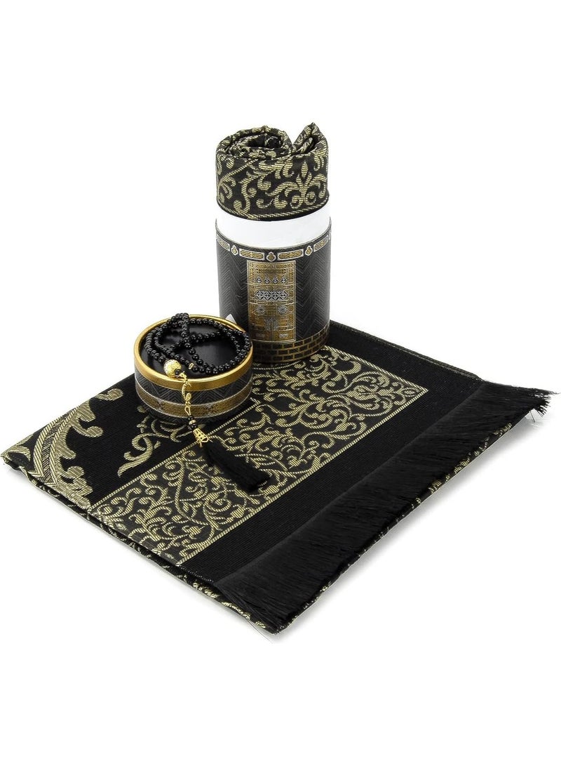 DubaiGallery Islamic Turkish Prayer Rug Plush Janamaz Sajjadah Muslim Namaz Seccade Prayer Rug Carpet - Image 1