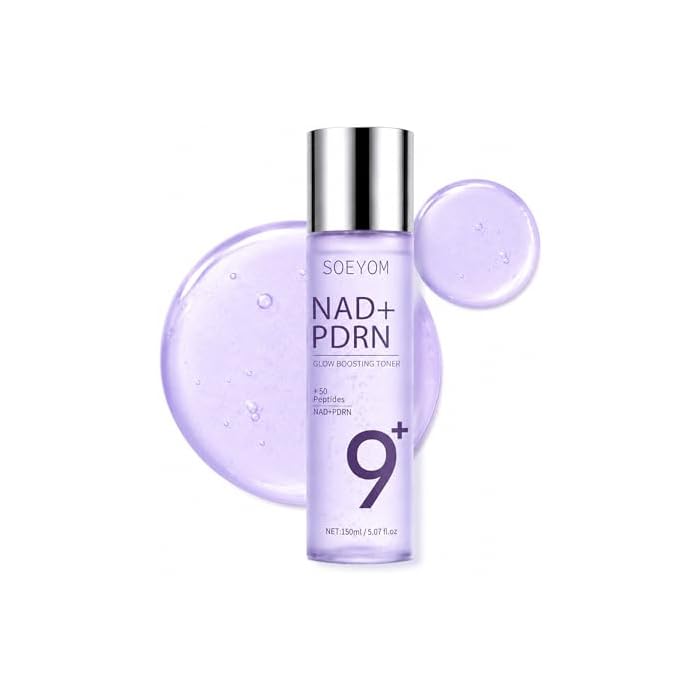 NAD+PDRN Glow Brightening Toner, NAD+PDRN Face Toner, Deeply moisturizes and brightens the Skin, Hydrating Facial Toner for All Skin Types, 5.07 FL OZ, 1 PCS