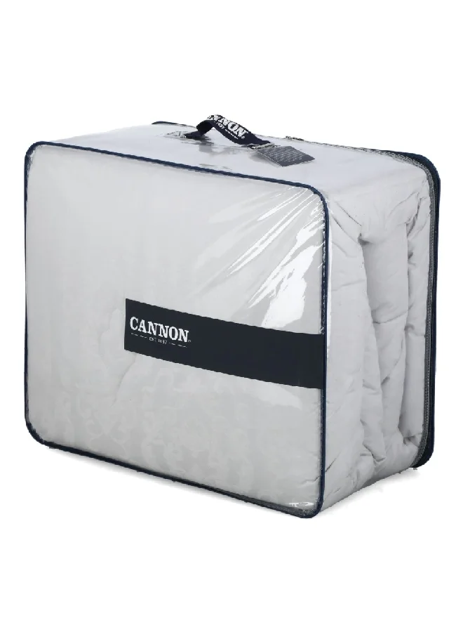 Cannon 4-Piece Premium Quality T300 Cotton Jacquard Comforter Set Light Grey Queen 27 x 60 x 50 cm CN CQ4PCT300-LGRD