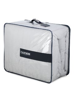 Cannon 4-Piece Premium Quality T300 Cotton Jacquard Comforter Set Light Grey Queen 27 x 60 x 50 cm CN CQ4PCT300-LGRD  - Image 2